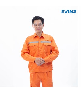 Quần áo điện lực AVIN màu cam dành cho kỹ sư điện lực AV10 - Vải PANGRING 73 cao cấp, XS
